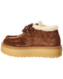 Prada | Womens | Suede Platform Boot | Brown