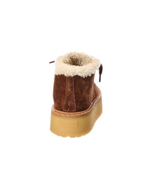 Prada | Womens | Suede Platform Boot | Brown