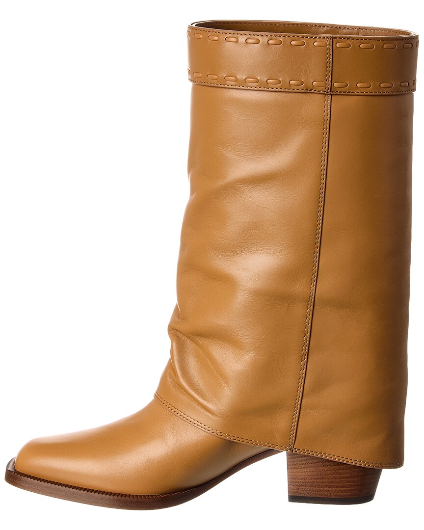 FENDI | Womens | FF Leather Boot | Beige