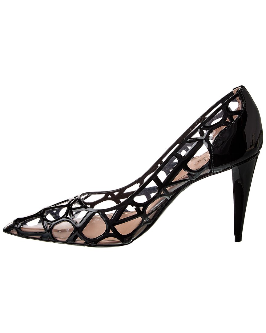 Valentino | Womens | VLogo 90 Vinyl & Patent Pump | Black