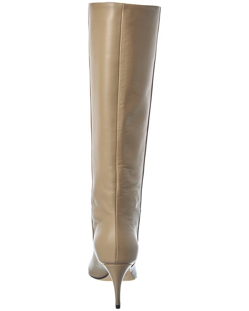 Sergio Rossi | Womens | Cindy Leather Knee-High Boot | Brown