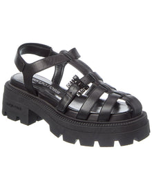Sergio Rossi | Womens | Twenty Buckle Leather Sandal | Black