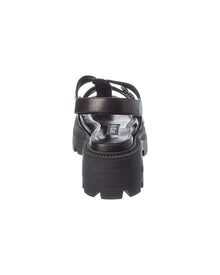 Sergio Rossi | Womens | Twenty Buckle Leather Sandal | Black