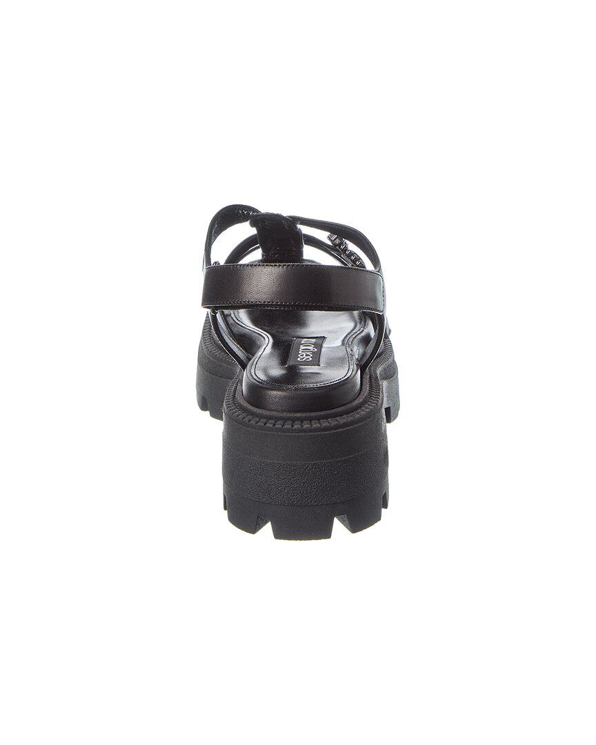 Sergio Rossi | Womens | Twenty Buckle Leather Sandal | Black