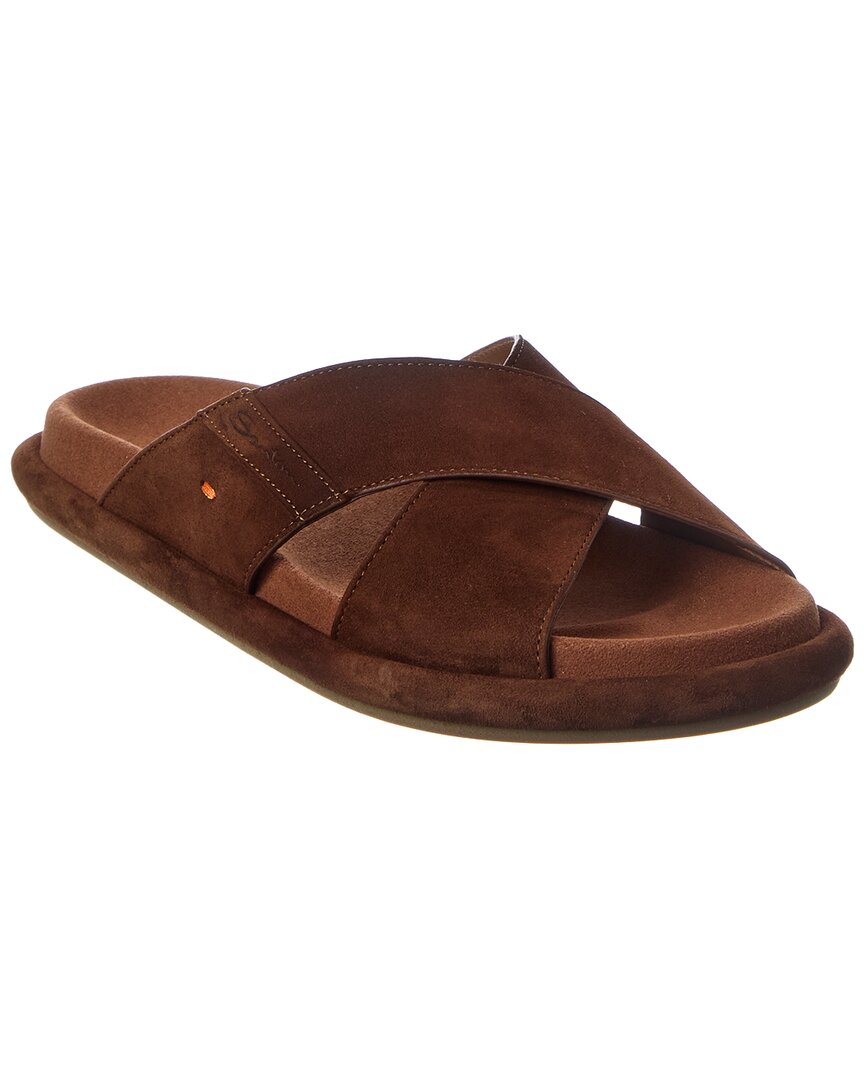 Santoni | Womens | Suede Sandal | Brown