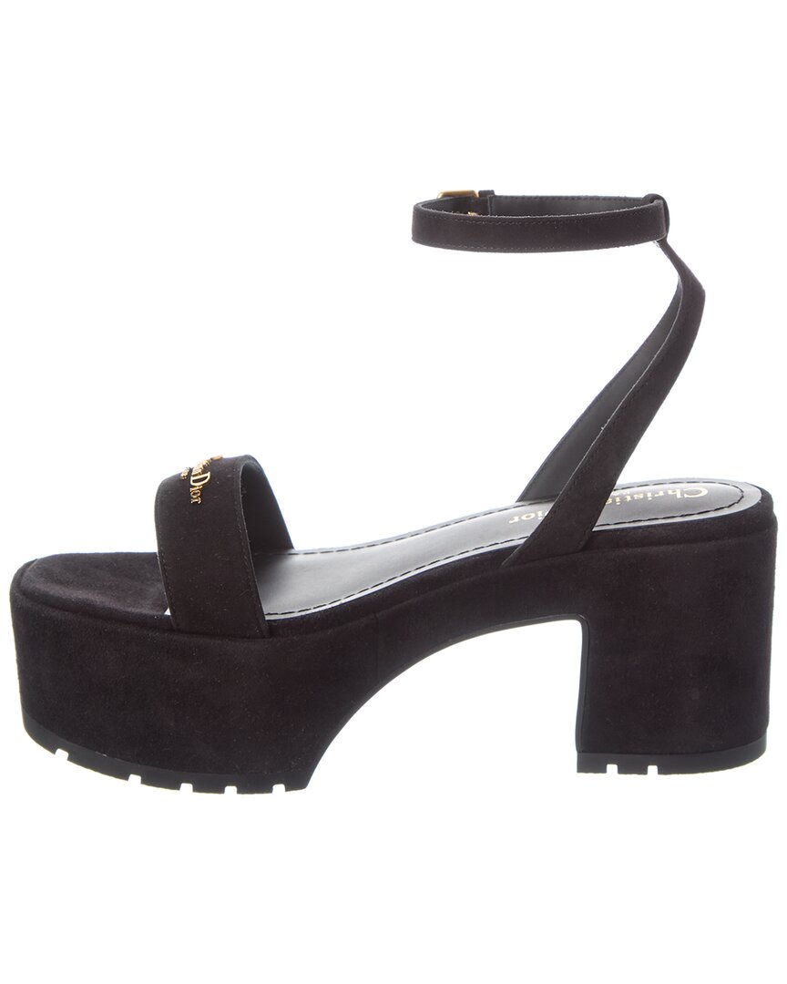 Dior | Womens | D-Lane Suede Platform Sandal | Black