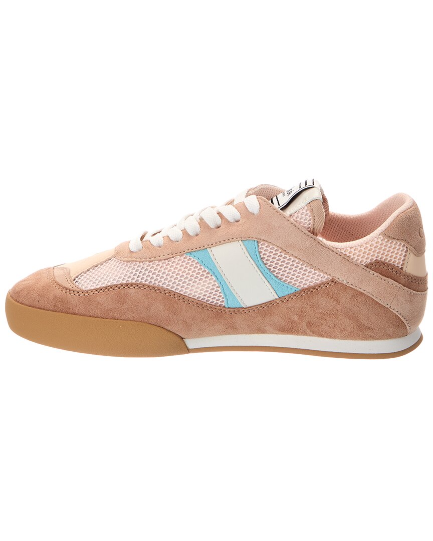 Chloe | Womens | Kick Suede-Trim Sneaker | Pink