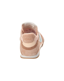 Chloe | Womens | Kick Suede-Trim Sneaker | Pink
