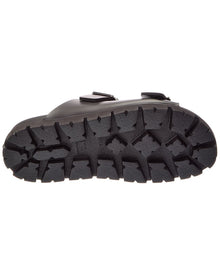 Prada | Womens | Rubber & Leather Sandal | Black