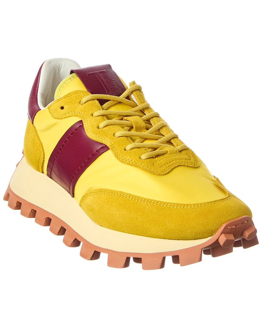TOD's | Womens | Logo Leather Sneaker | Yellow