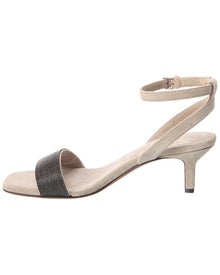 Brunello Cucinelli | Womens | Suede Sandal | Beige