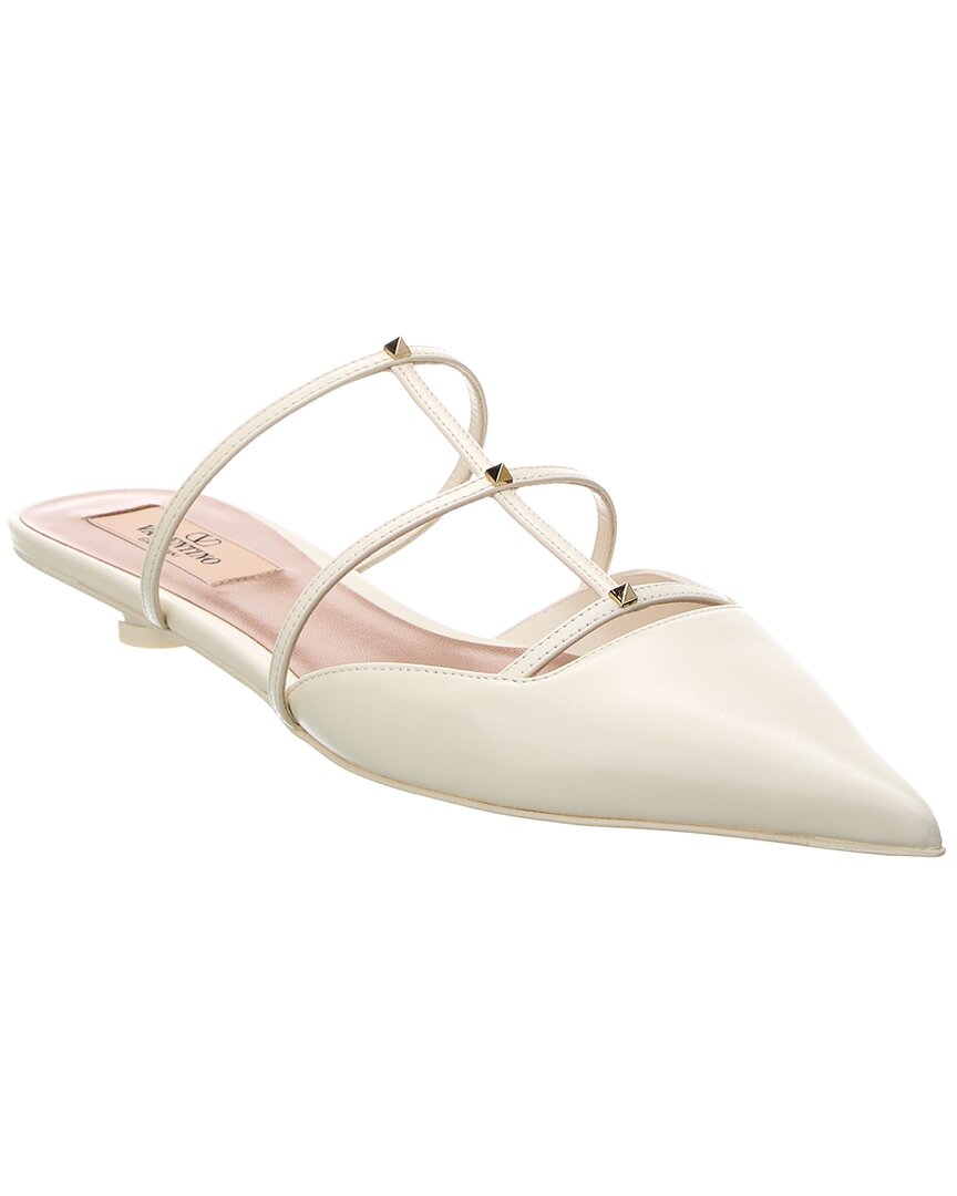 Valentino | Womens | Rockstud 20 Leather Mule | White