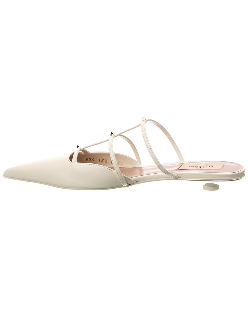 Valentino | Womens | Rockstud 20 Leather Mule | White