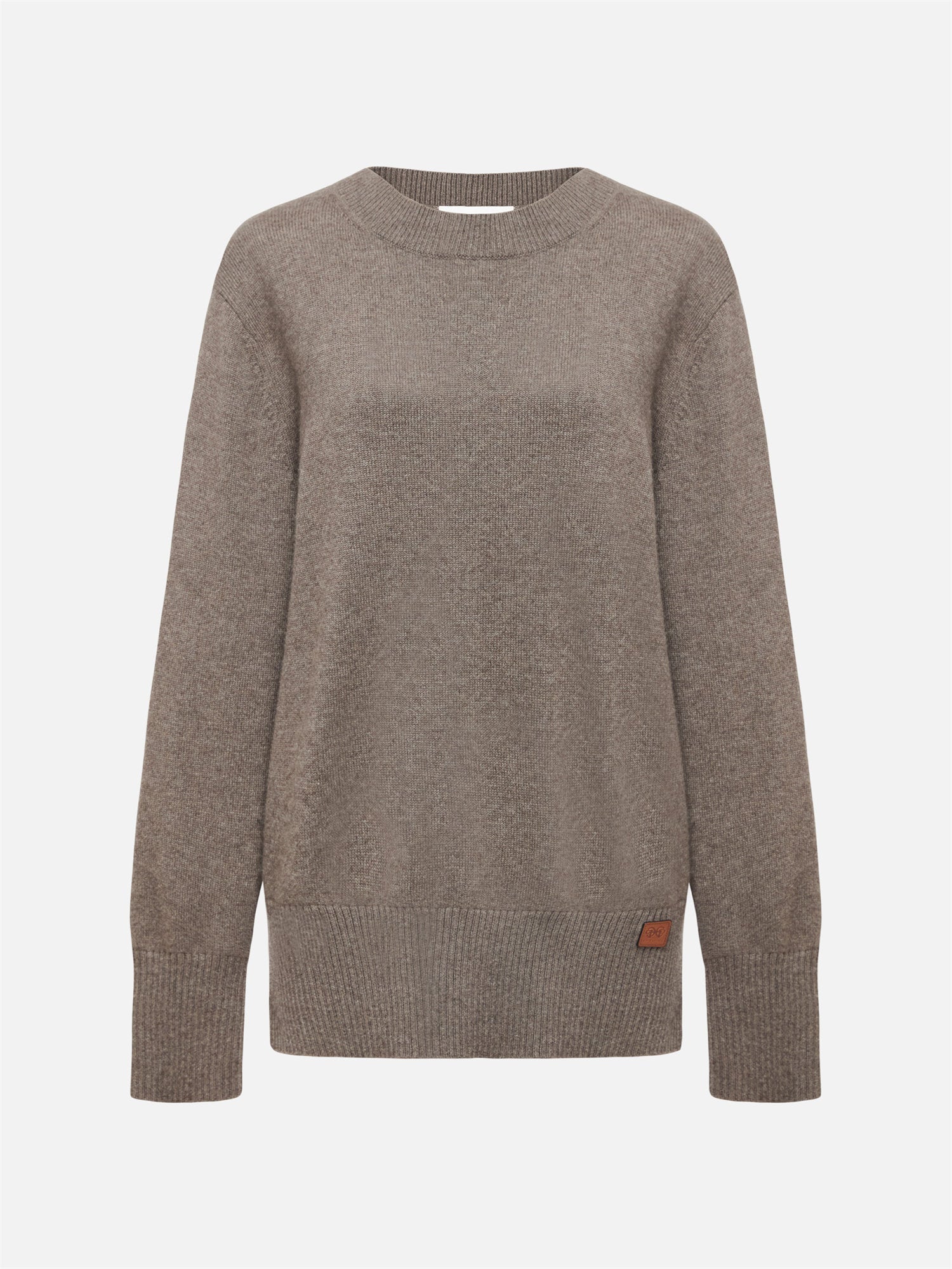 Pure Cashmere Scarf Pullover | Brown