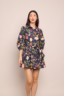 Raya Mini Dress | Stems Evening Blue