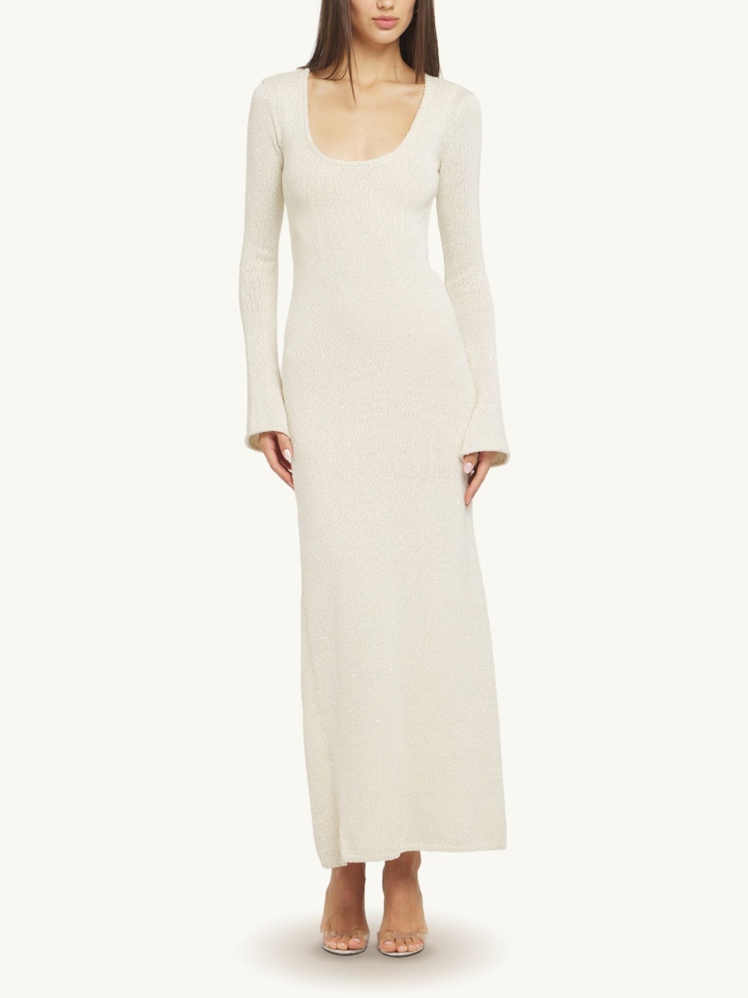 Ella Long Sleeve Dress | Snow Sequin