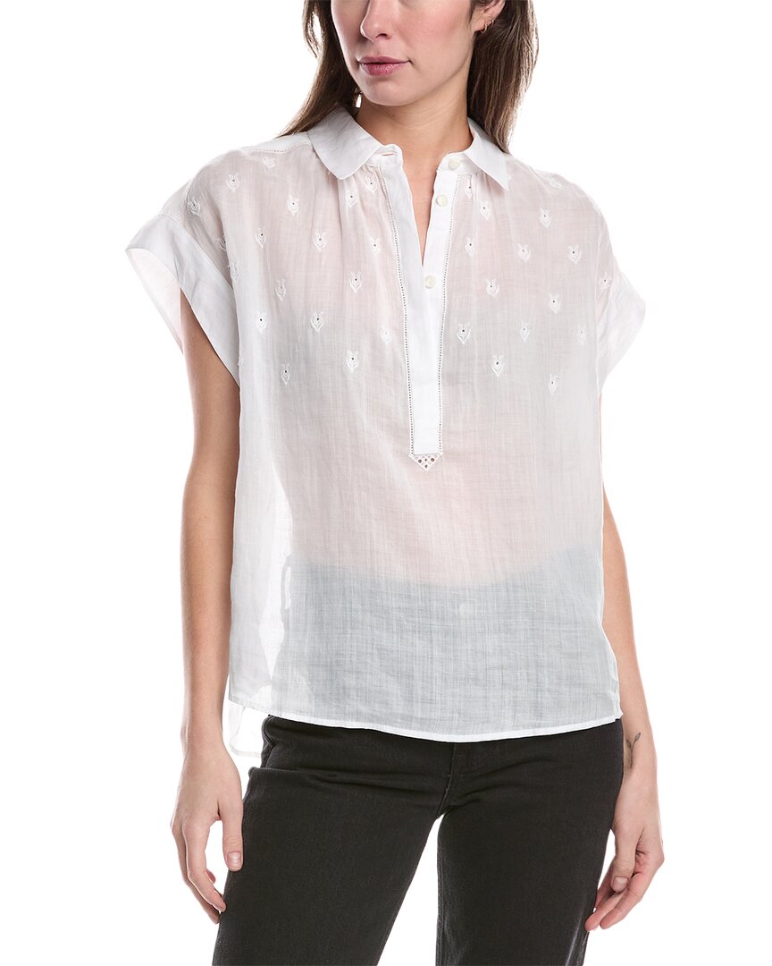 rag & bone | Womens | Robin Embroidered Top | White