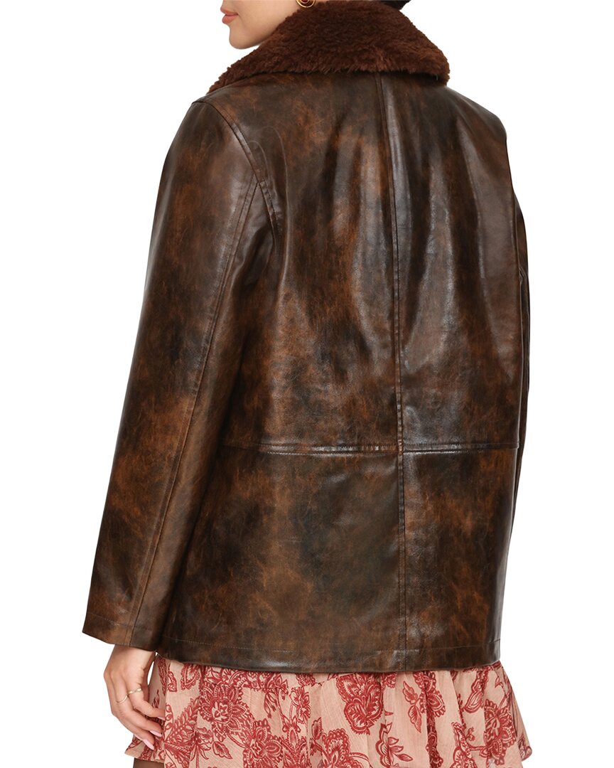 Avec Les Filles | Womens | Vegan Leather Jacket | Brown