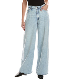 rag & bone | Womens | Featherweight Sofie High-Rise Bellport Full Length Wide Leg Jean | Blue