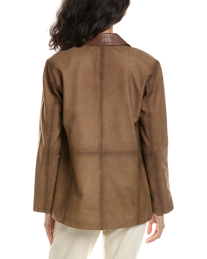 Walter Baker | Womens | Ray Leather Blazer | Brown Multi