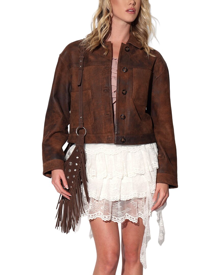 Walter Baker | Womens | Larissa Leather Jacket | Brown