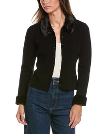 Alashan Cashmere | Womens | Evy Wool Cardigan | Black