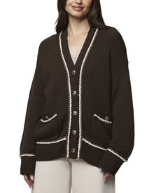 Splendid | Womens | Brooklyn Wool-Blend Cardigan | Chocolate