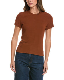 FRAME Denim | Womens | The Rib Baby T-Shirt | Brown