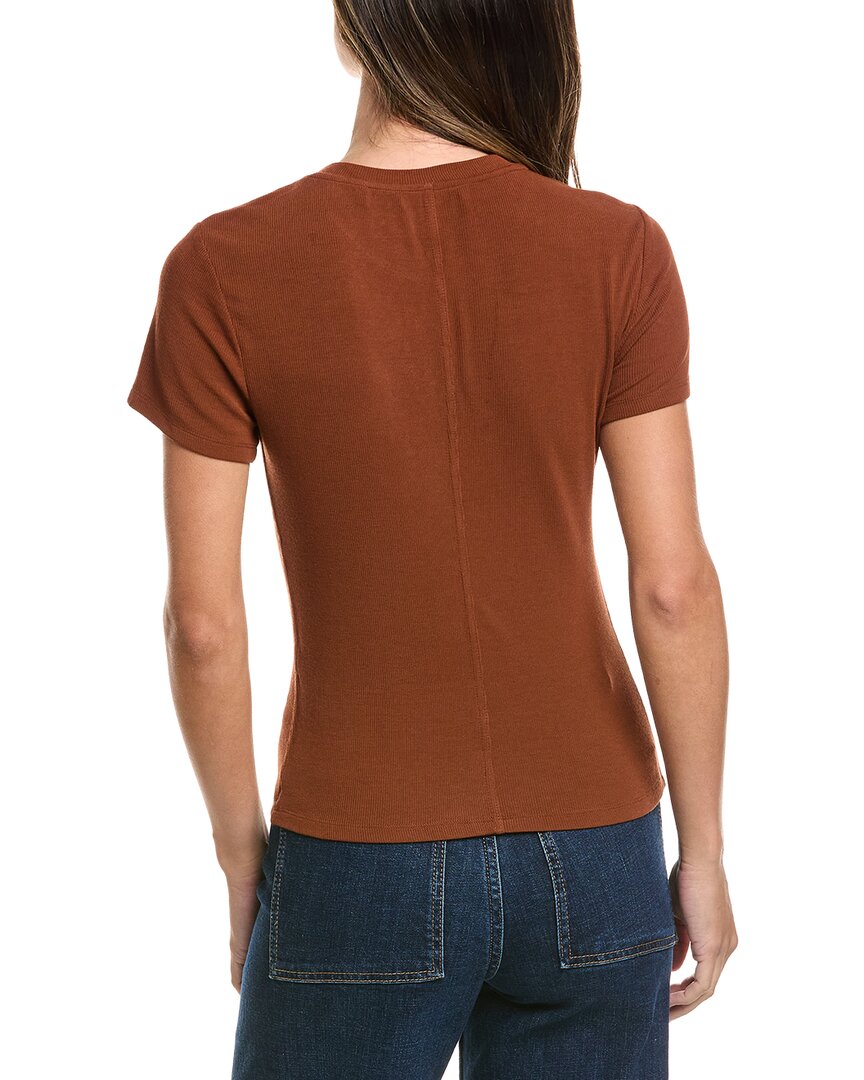 FRAME Denim | Womens | The Rib Baby T-Shirt | Brown