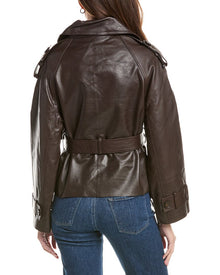 Walter Baker | Womens | Eliana Leather Jacket | Brown