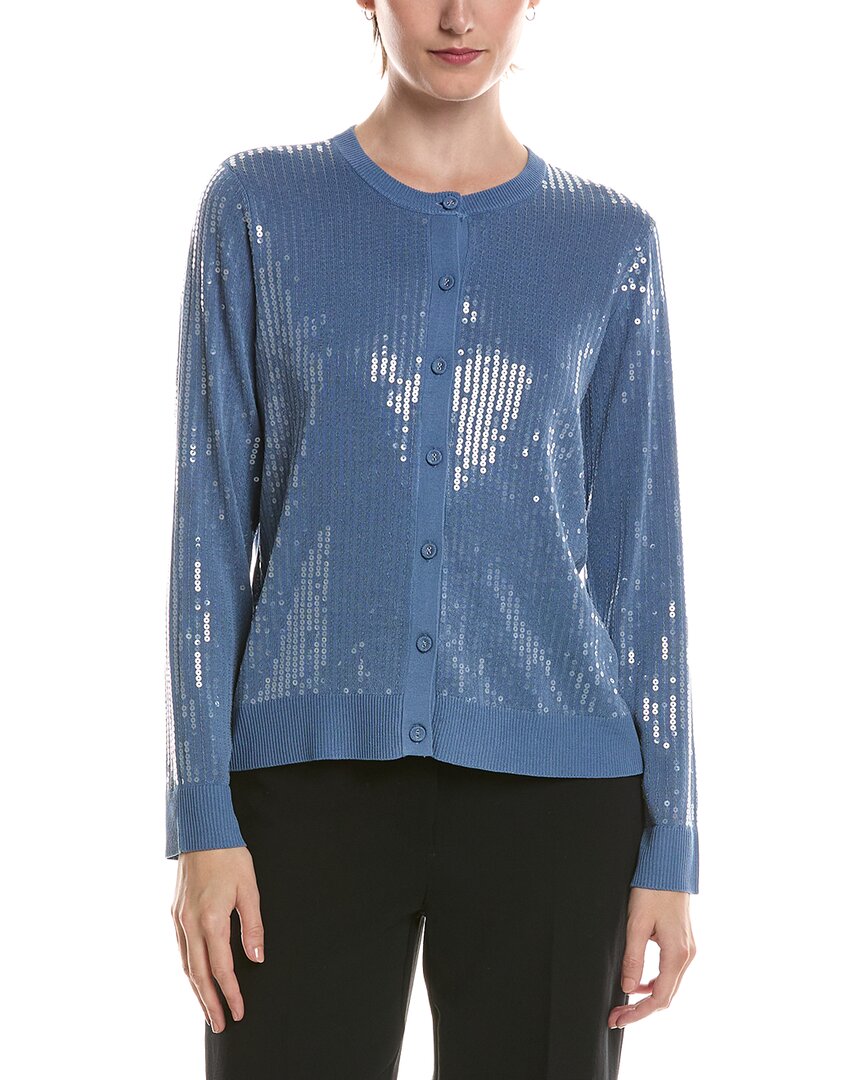 Anne Klein | Womens | Sequin Cardigan | Blue