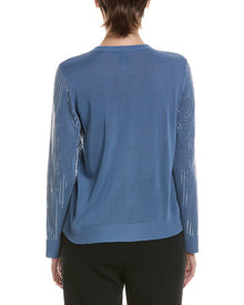Anne Klein | Womens | Sequin Cardigan | Blue