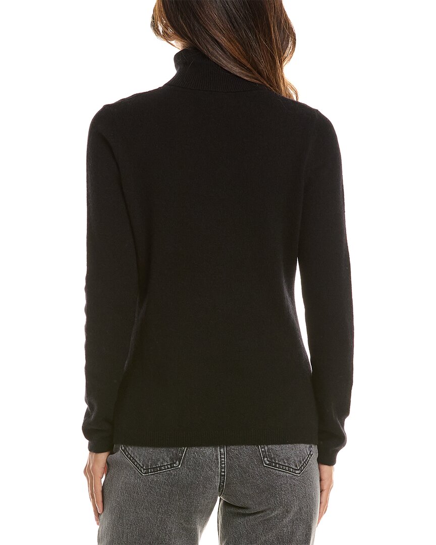 Forte Cashmere | Womens | Basic Turtleneck 100% Cashmere Pullover | Black