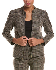 Jude Connally | Womens | Marley Textured Plaid Jacket | Brown