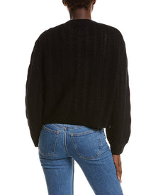 NAADAM | Womens | Airy Cable Crewneck 100% Cashmere Sweater | Black