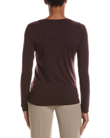 EILEEN FISHER | Womens | Round Neck Slim T-Shirt | Wine