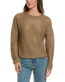 Vince | Womens | Crochet Sweater | Tan