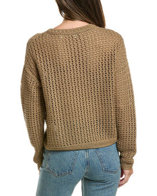Vince | Womens | Crochet Sweater | Tan