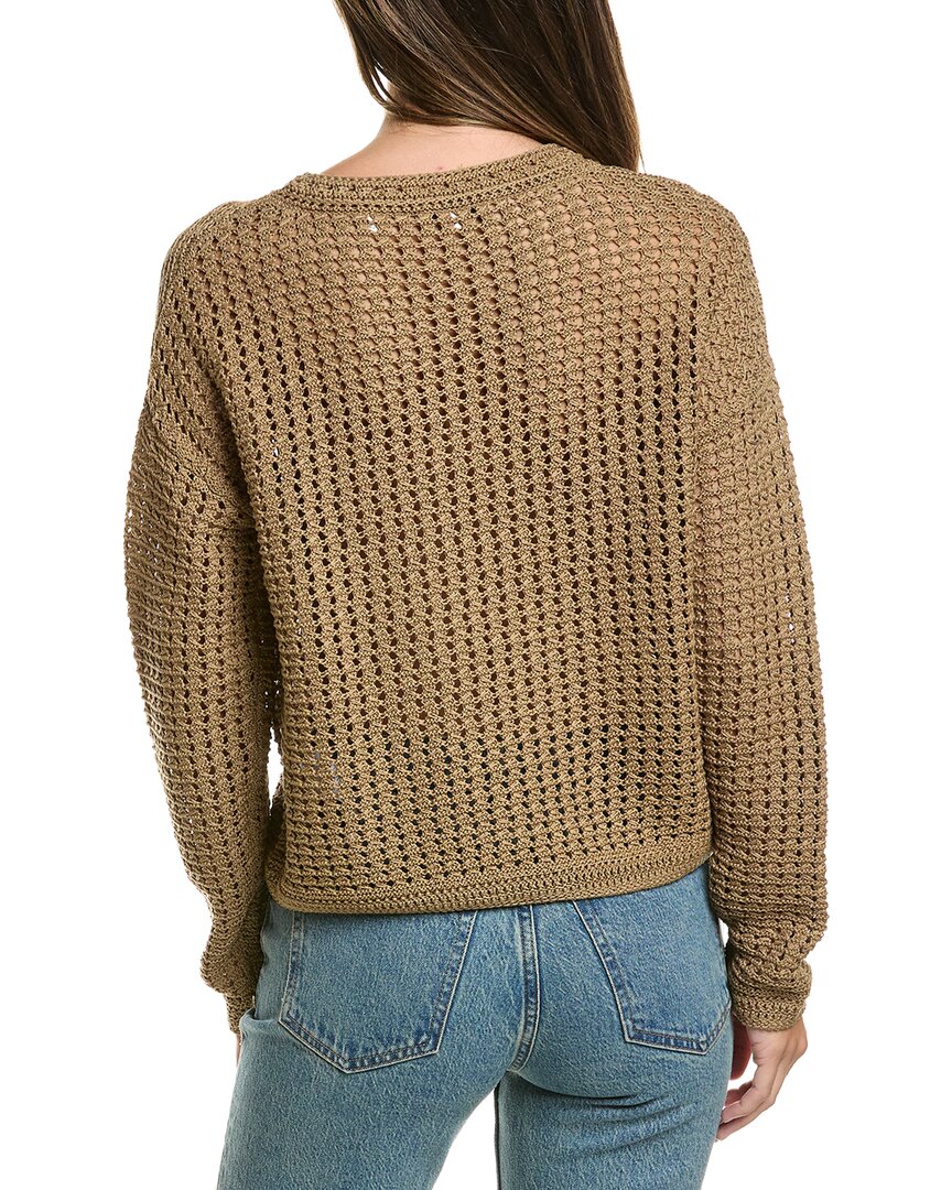 Vince | Womens | Crochet Sweater | Tan