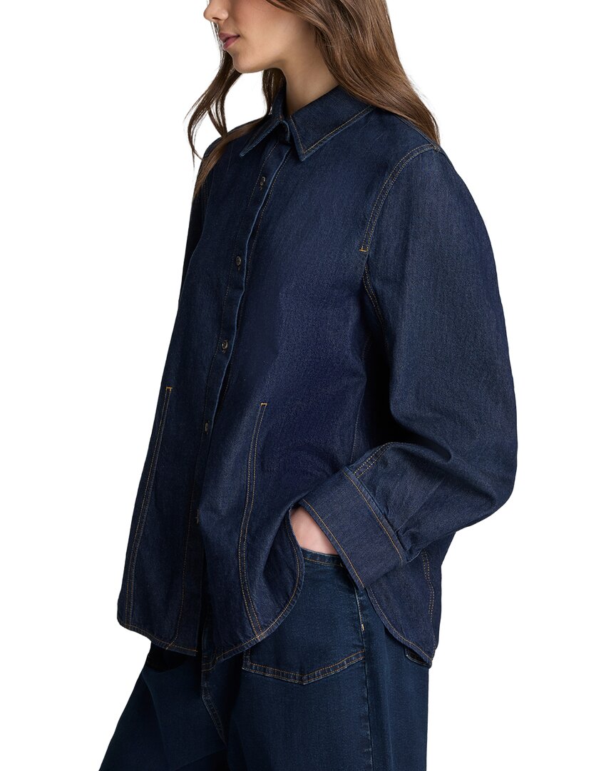 Kenneth Cole | Womens | Button Down Stitched Shirt | Blue