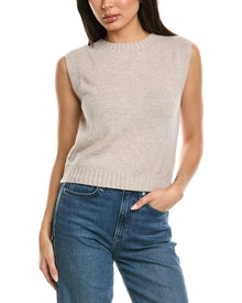 Brodie Cashmere | Womens | Crewneck 100% Cashmere Sweaterneck Tank | Brown