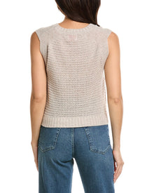 Brodie Cashmere | Womens | Crewneck 100% Cashmere Sweaterneck Tank | Brown