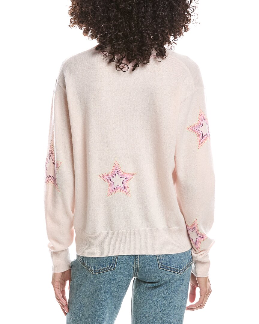 Brodie Cashmere | Womens | Star Dust 100% Cashmere Sweater | Pink