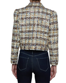 L'AGENCE | Womens | Kasey Bracelet Sleeve Wool-Blend Jacket | Gold