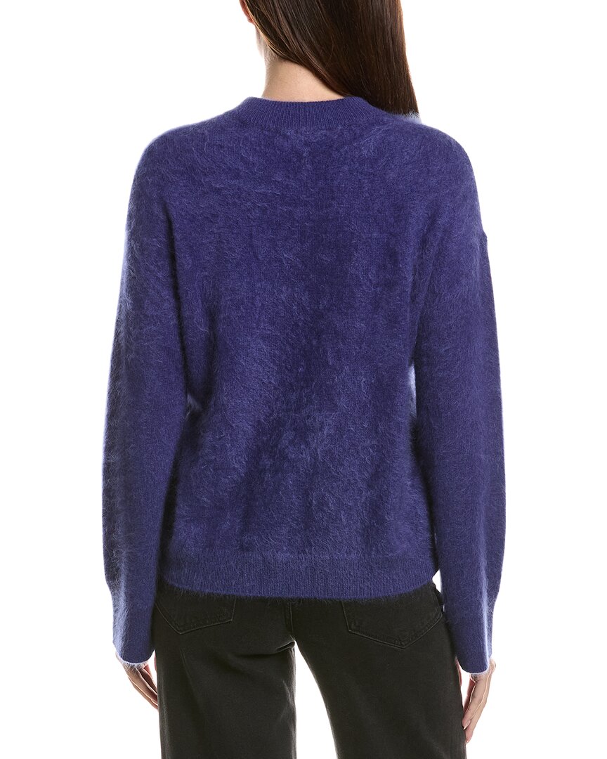 rag & bone | Womens | Jada Brushed 100% Cashmere V-Neck Sweater | Blue