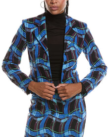 Diane von Furstenberg | Womens | Viv Jacket | blue multi