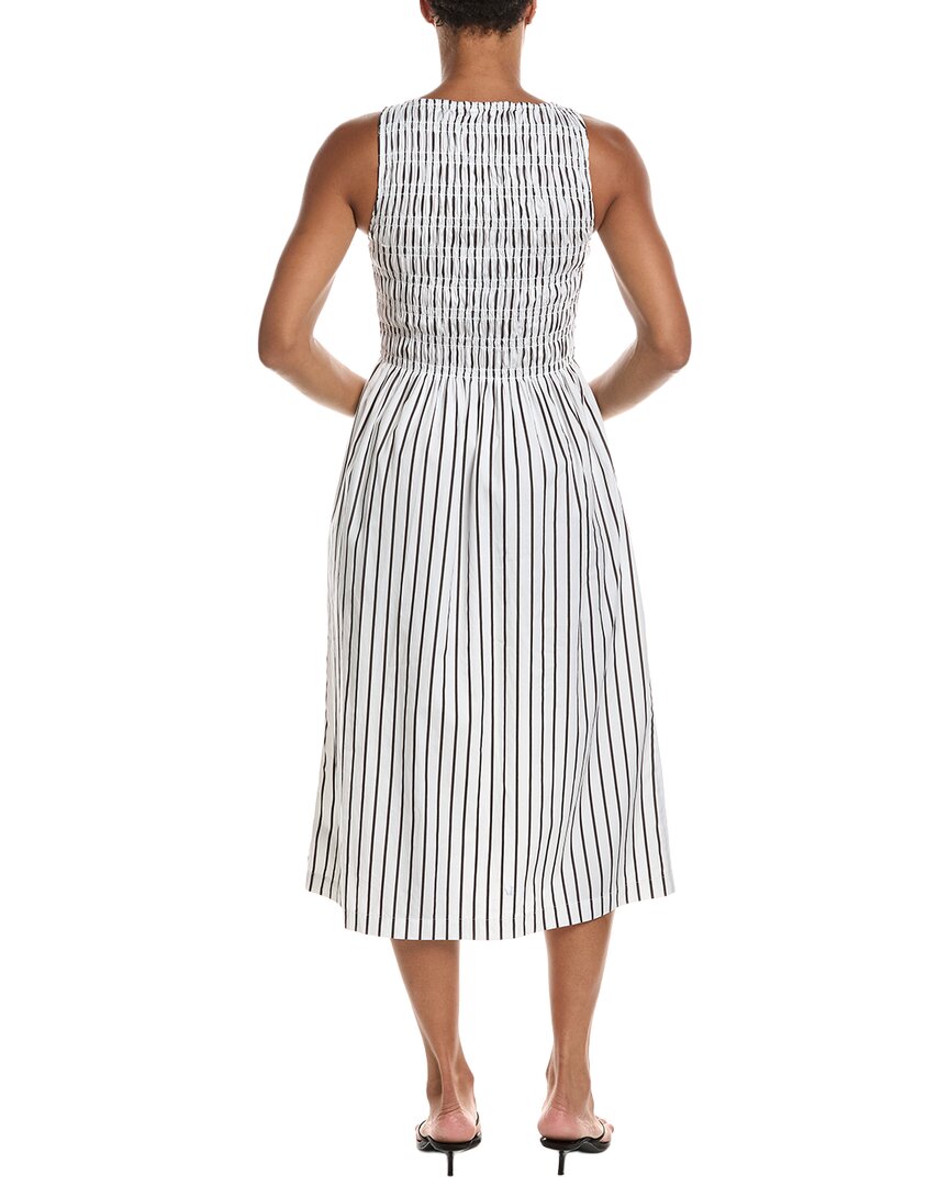 Madewell | Womens | Boatneck Smocked Midi Dress | White