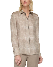 Lafayette 148 New York | Womens | Scottie Silk Blouse | Brown