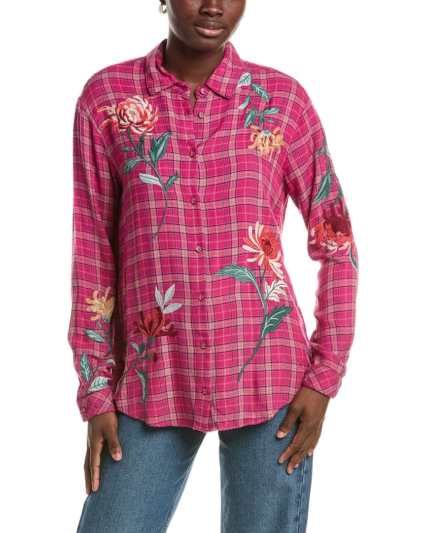 Johnny Was | Womens | Oversized Shirt Tunic | Red