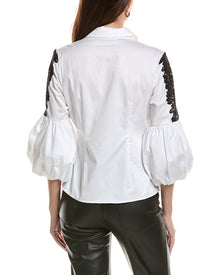 tyler boe | Womens | Bella Lace Insert Blouse | Multi